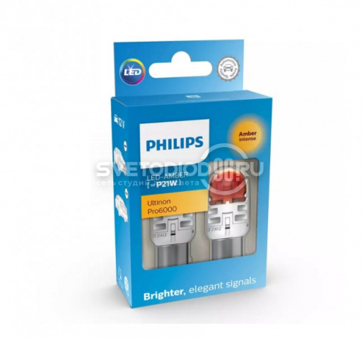 Philips Ultinon Pro6000 (PY21W, 11498AU60X2) Amber - 0