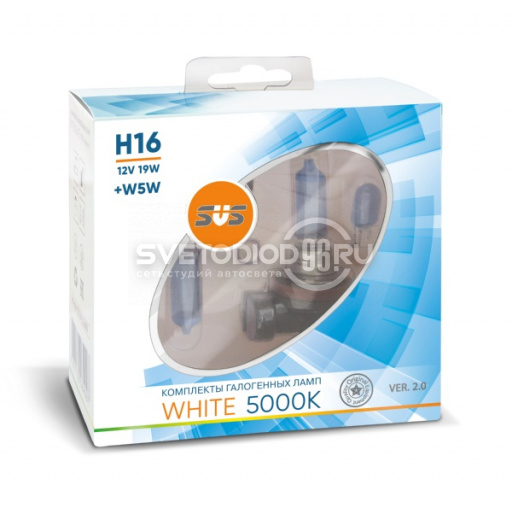 SVS White 5000K H16 19W+W5W - 0