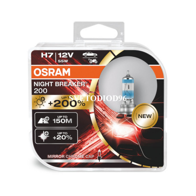 Купить OSRAM NIGHT BREAKER 200 (H7, 64210NB200-DUOBOX) | Svetodiod96.ru