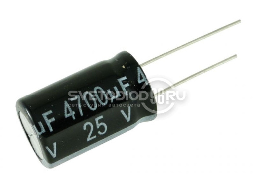 Конденсатор электролитический 25В-2200мкФ (2200uF-25V, -40+105C, 13x21мм) в Казани - 0