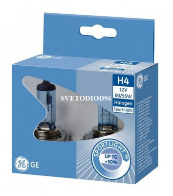 Купить General Electric H4 12V- 60/55W (P43t) SportLight +50% | Svetodiod96.ru