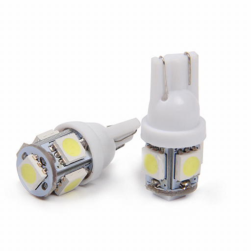 Светодиодная лампа W5W 5 LED 5050 5000K - 1