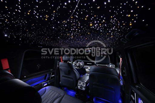 Комплект для установки звездного неба в автомобиль RGB (450 точек, 4 метра) - 0