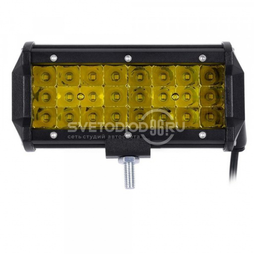 Светодиодная фара-балка CL-324 Y Желтая 24 LED CREE х 3W, 72W, направленный свет, 9-32V - 0