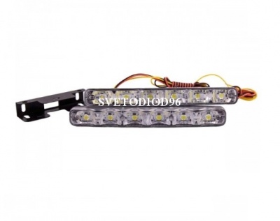Купить Дневные ходовые огни KS-0624WY, (6 LED ходовые огни + 3 LED желтый поворот), 155*33*18мм | Svetodiod96.ru