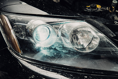 Замена ксеноновых линз на Mazda CX-7 1
