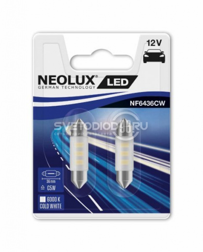 NEOLUX LED Interior (C5W, NF6436CW-02B) 6000K - 0