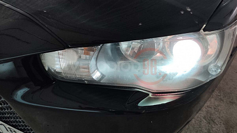 Замена ксеноновых линз на светодиодные линзы Mitsubishi Lancer 10 1