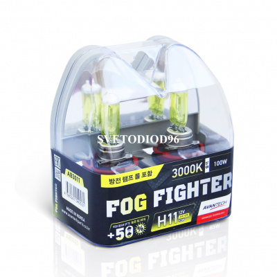 Купить Avantech FOG FIGHTER H11 12V 55W (100W) 3000K | Svetodiod96.ru