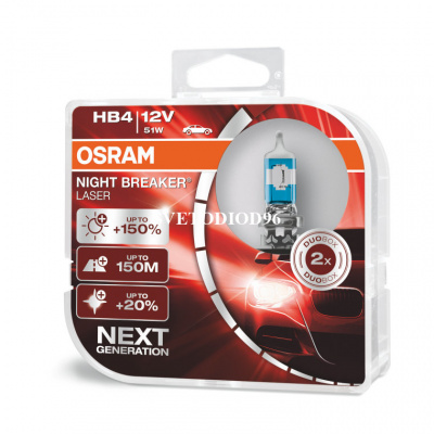 Купить OSRAM NIGHT BREAKER LASER (HB4, 9006NL-DUOBOX) | Svetodiod96.ru