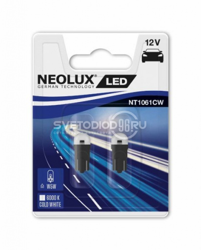 NEOLUX LED Interior (W5W, NT1061CW-02B) 6000K - 0