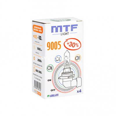 Купить MTF Light HB3 9005 12V 65W Standard +30% 2900K | Svetodiod96.ru